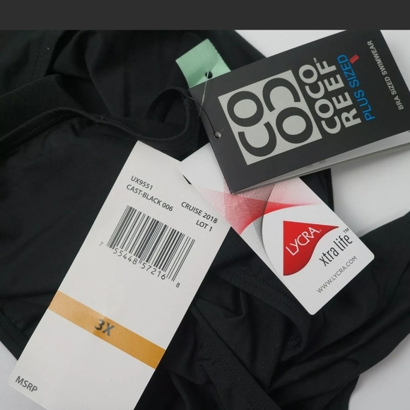 Coco Reef Plus Size Dreamweaver High Neck Wrap Bra Sized Tankini SET 24W / 46DD - Picture 8 of 12